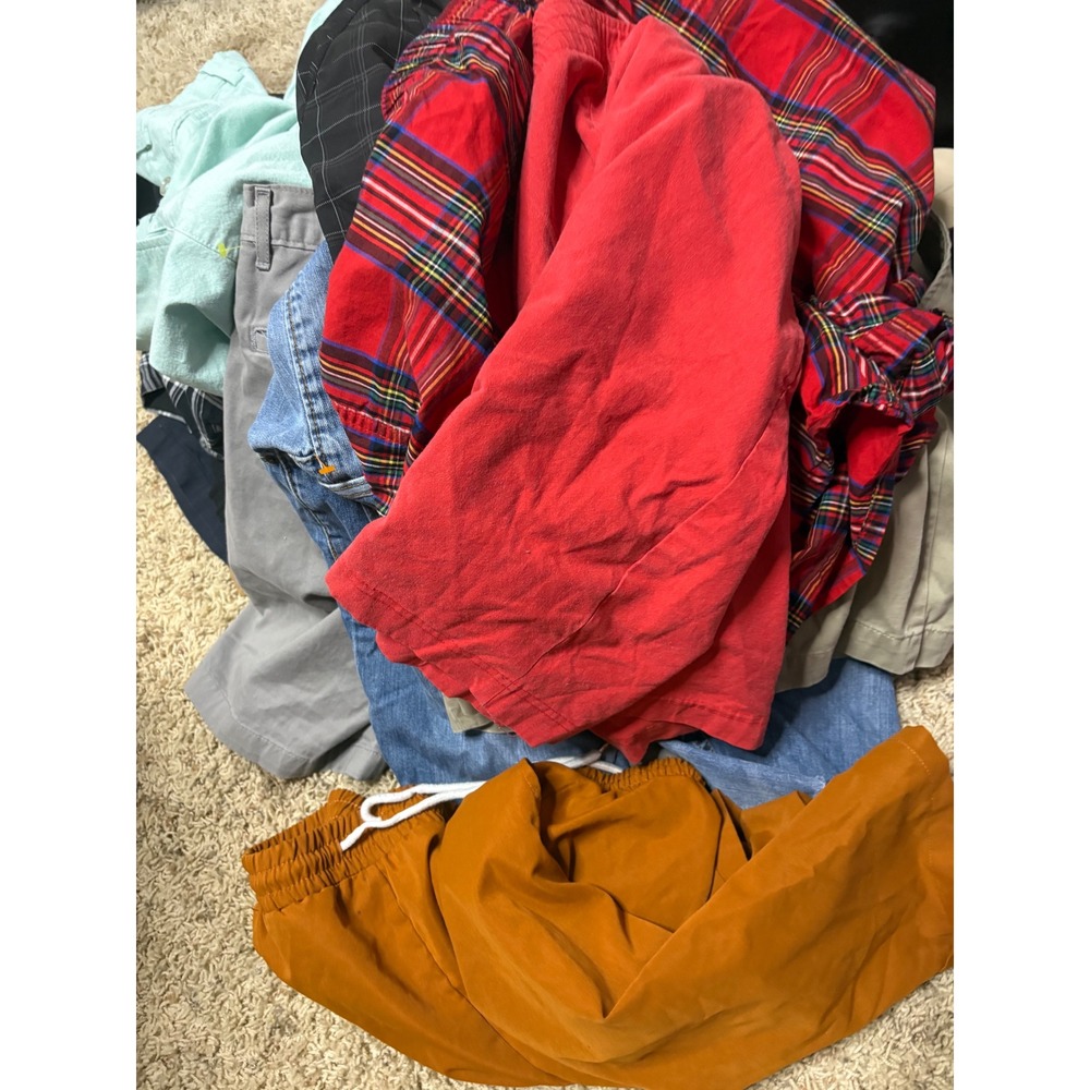 Mens Shorts and Jeans Bundle 10lbs Levis Chaps Amazon Essentials Mixed Lot